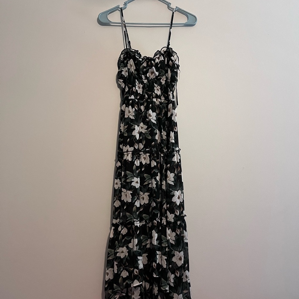 Francesca's Collections Black and White High Low Sundress